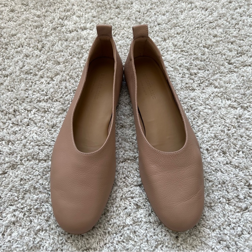 Everlane The day glove leather ballet flat tan 7.5
